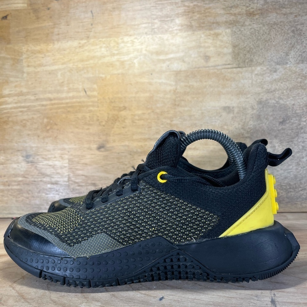 Adidas LEGO x Sport Pro J Womens Size 7 Shoes Sneakers Black/Equipment Yellow - Picture 3 of 9